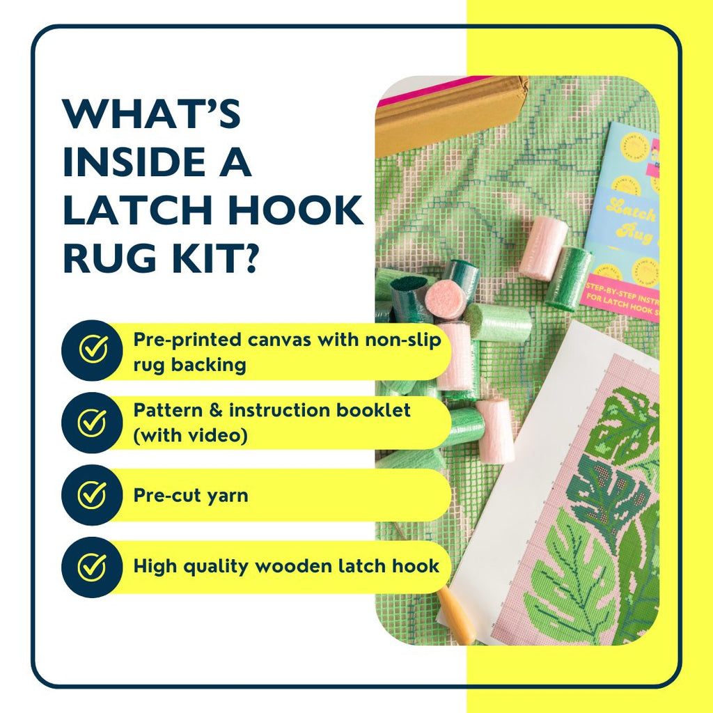 Let Hook Rug Kit Tropical Plenty Latch Hook Rug Making Kit – The Crafts Collective
